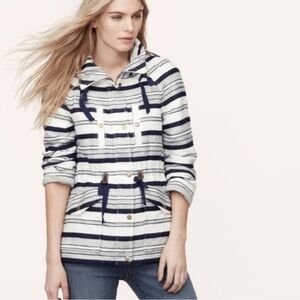 Ann Taylor Loft Breton Striped Coastal
Nautical Jacket